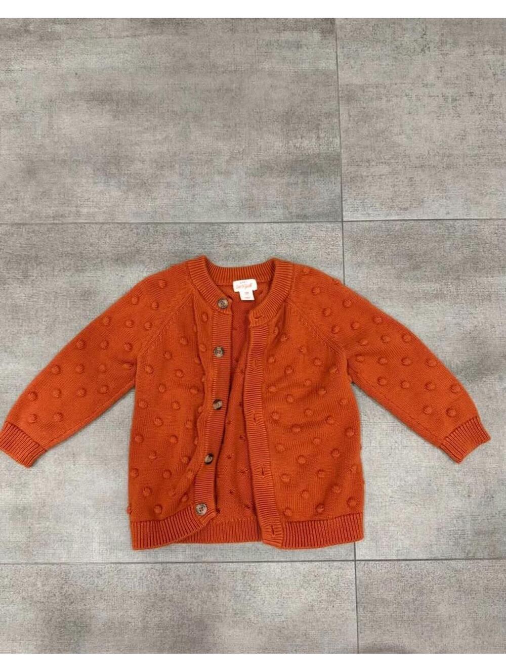 18m • Cat & Jack • Orange Bobble Knit Cardigan